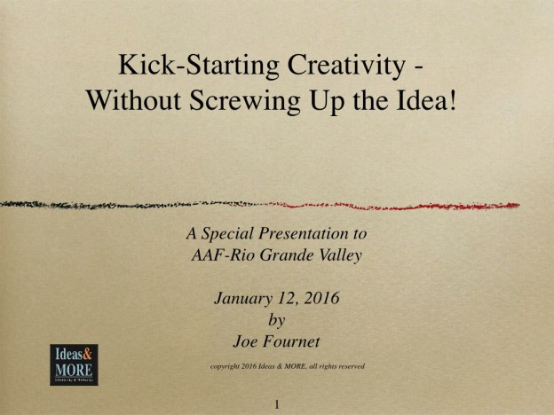 Kick-Starting Creativity Without Screwing Up the Idea