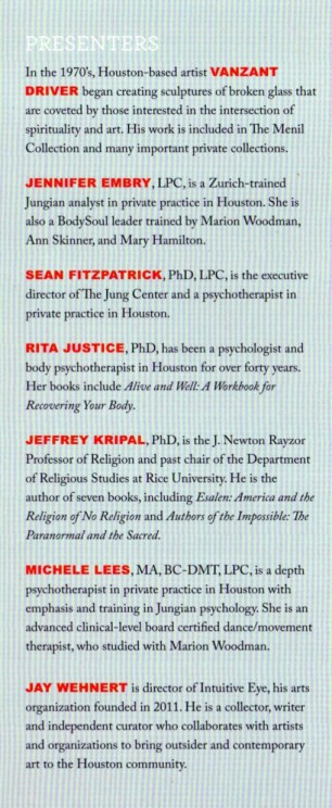 Presenters to 2016 Summer Conference at Jung Center